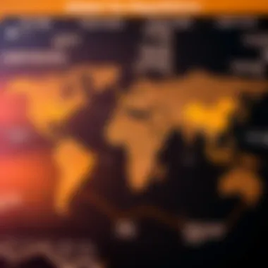 Global map showcasing different tax regulations on cryptocurrency