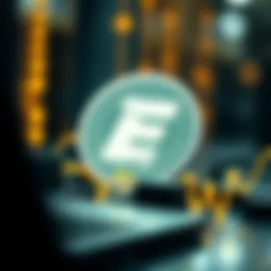 Conceptual depiction of blockchain technology supporting EarnCoin