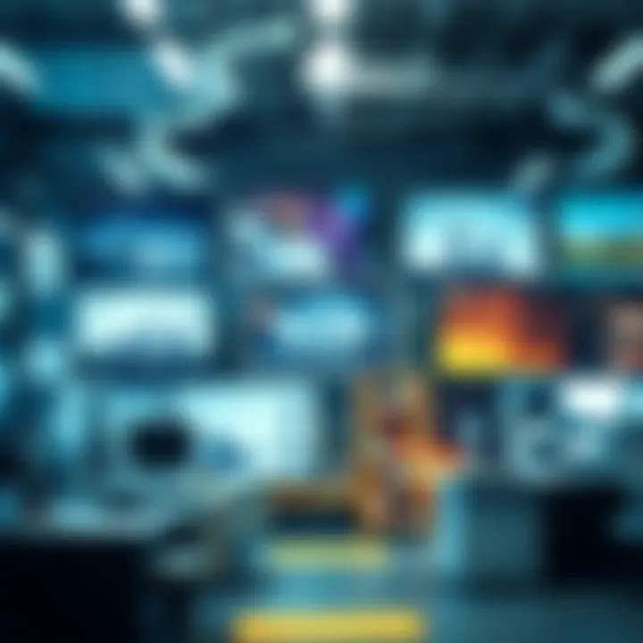 Diverse Applications of VR and AR Across Industries A collage of various industries utilizing VR and AR technologies.