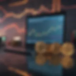 Illustration of trailing stop loss concept