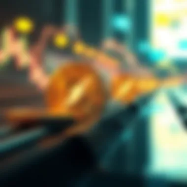 Accelerated Transactions with Lightning Coins Visualizing transaction speeds with lightning coins in cryptocurrency