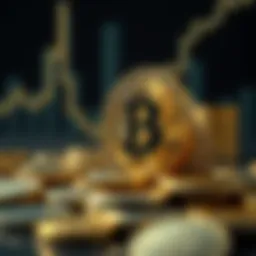 Conceptual illustration of high yield in cryptocurrency investments