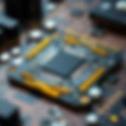 An illustration depicting the internal architecture of an ASIC chip.