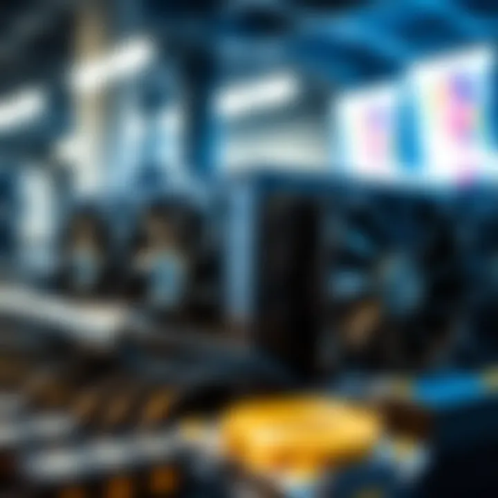 Advanced Mining Hardware Close-up of advanced mining hardware