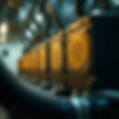 Blockchain Miners in Action Illustration of blockchain miners at work