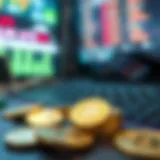 A visual representation of cryptocurrency interest rates fluctuating