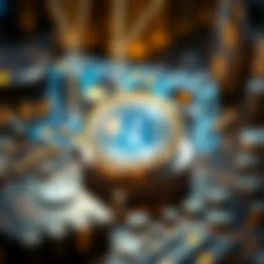 Conceptual visualization of cryptocurrency technology