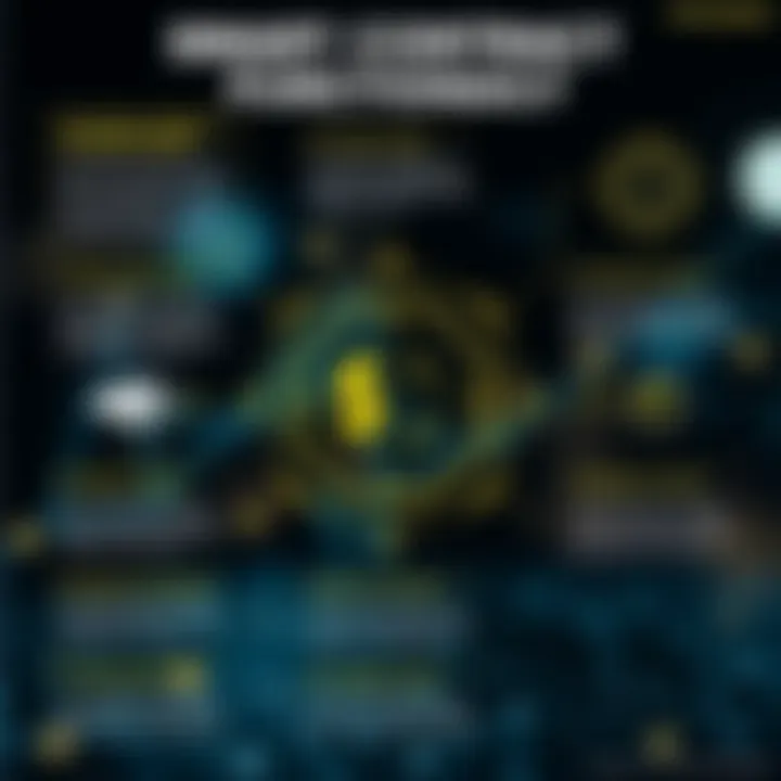 Infographic illustrating smart contract functionality within blockchain