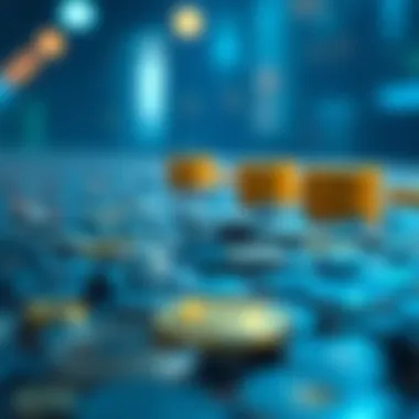 Conceptual image of liquidity in cryptocurrency