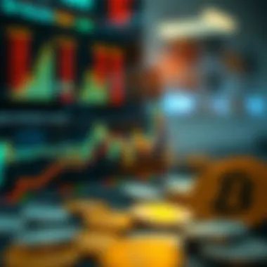 Graph showcasing volatility in digital currencies