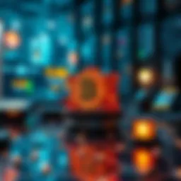 Visual representation of blockchain technology used in NFTs