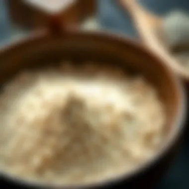 Kava Root Powder Detail A close-up of kava root powder in a bowl
