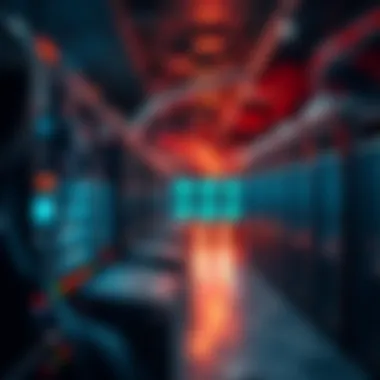 Cryptocurrency mining hardware setup showcasing powerful rigs