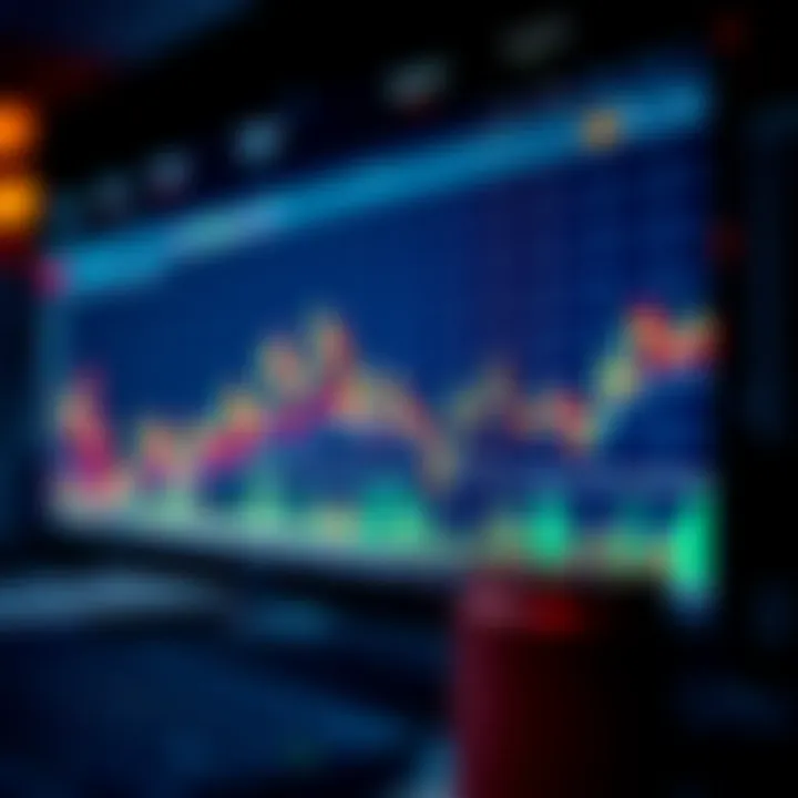 A cryptocurrency market chart showing trends