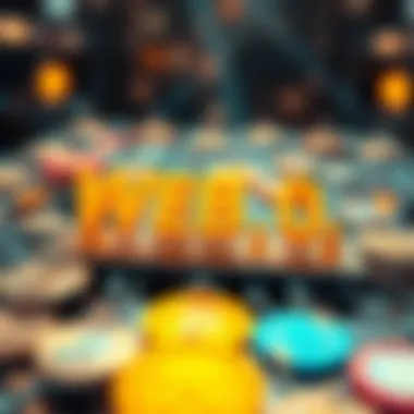 Illustration of a blockchain ecosystem highlighting various Web 3.0 coins.